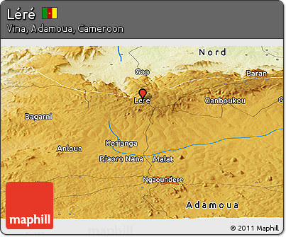 Physical Panoramic Map of Léré