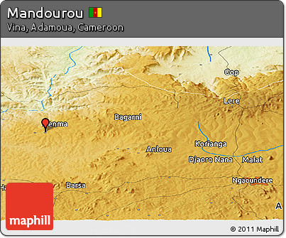 Physical Panoramic Map of Mandourou