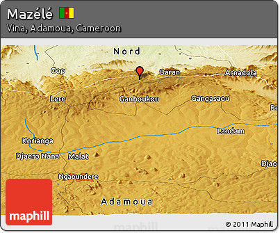 Physical Panoramic Map of Mazélé