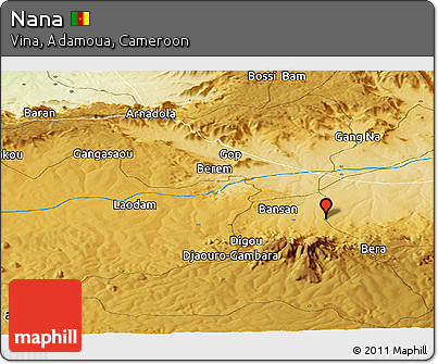Physical Panoramic Map of Nana