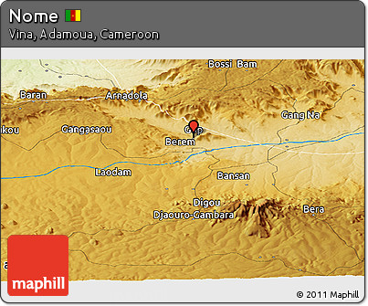 Physical Panoramic Map of Nome