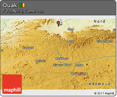 Physical Panoramic Map of Ouak