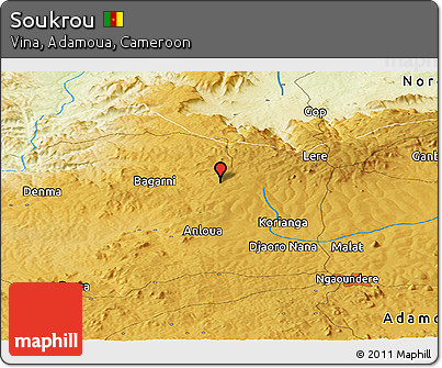 Physical Panoramic Map of Soukrou