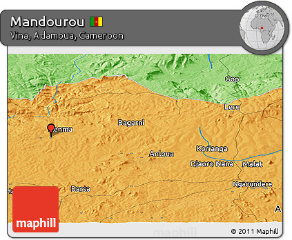 Political Panoramic Map of Mandourou