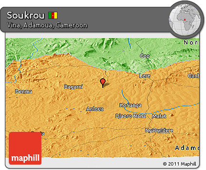 Political Panoramic Map of Soukrou