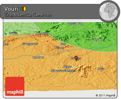 Political Panoramic Map of Vouri