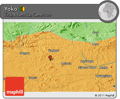 Political Panoramic Map of Yoko