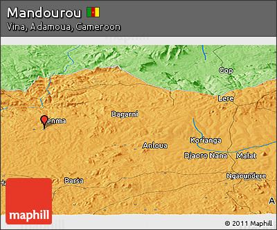 Political Panoramic Map of Mandourou