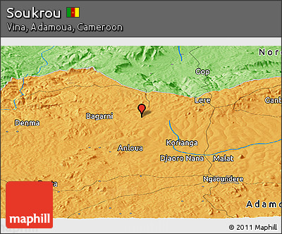 Political Panoramic Map of Soukrou