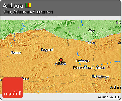 Political Panoramic Map of Anloua