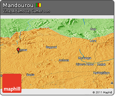 Political Panoramic Map of Mandourou