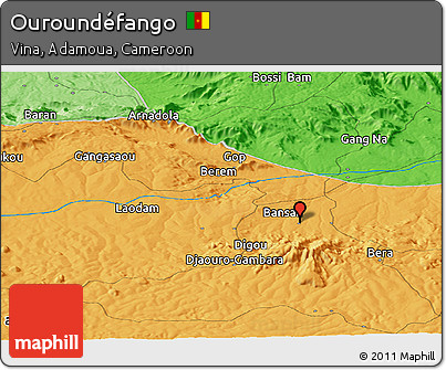 Political Panoramic Map of Ouroundéfango