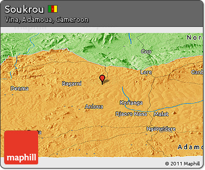 Political Panoramic Map of Soukrou