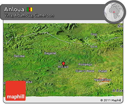 Satellite Panoramic Map of Anloua