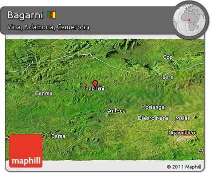 Satellite Panoramic Map of Bagarni