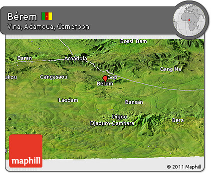 Satellite Panoramic Map of Bérem