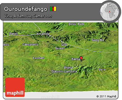 Satellite Panoramic Map of Ouroundéfango