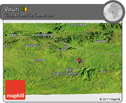 Satellite Panoramic Map of Vouri