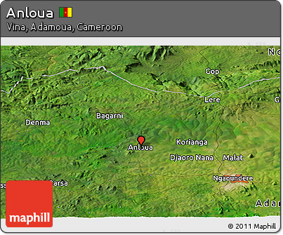 Satellite Panoramic Map of Anloua