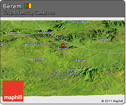Satellite Panoramic Map of Bérem