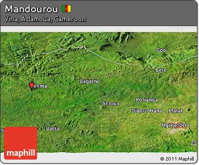 Satellite Panoramic Map of Mandourou