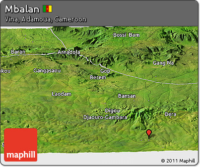 Satellite Panoramic Map of Mbalan