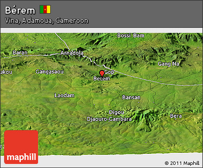 Satellite Panoramic Map of Bérem