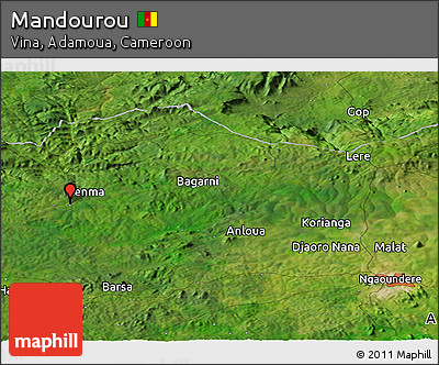 Satellite Panoramic Map of Mandourou