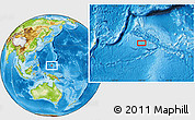 Physical Location Map of the area around 7° 30' 57" N, 140° 19' 29" E