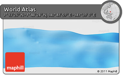 Physical Panoramic Map of the Area around 7° 30' 57" N, 141° 10' 30" E