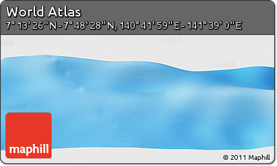 Physical Panoramic Map of the Area around 7° 30' 57" N, 141° 10' 30" E