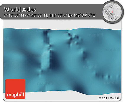 Satellite 3D Map of the Area around 7° 30' 57" N, 142° 1' 30" E