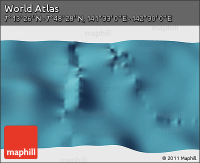 Satellite 3D Map of the Area around 7° 30' 57" N, 142° 1' 30" E