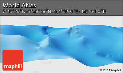 Physical Panoramic Map of the Area around 7° 30' 57" N, 142° 1' 30" E