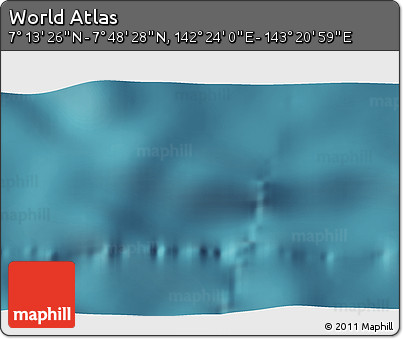 Satellite 3D Map of the Area around 7° 30' 57" N, 142° 52' 30" E