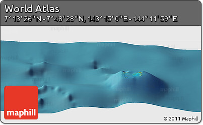 Satellite Panoramic Map of the Area around 7° 30' 57" N, 143° 43' 29" E
