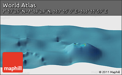 Satellite Panoramic Map of the Area around 7° 30' 57" N, 143° 43' 29" E