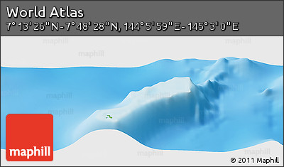 Physical Panoramic Map of the Area around 7° 30' 57" N, 144° 34' 29" E