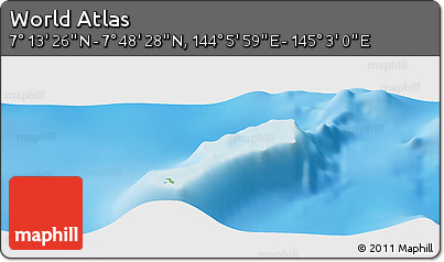 Physical Panoramic Map of the Area around 7° 30' 57" N, 144° 34' 29" E