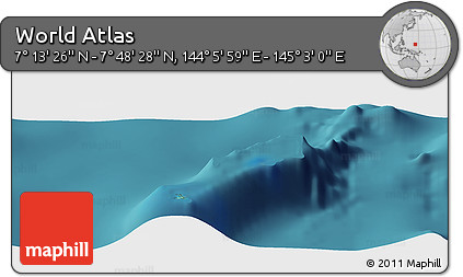 Satellite Panoramic Map of the Area around 7° 30' 57" N, 144° 34' 29" E
