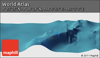 Satellite Panoramic Map of the Area around 7° 30' 57" N, 144° 34' 29" E