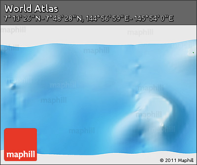 Physical 3D Map of the Area around 7° 30' 57" N, 145° 25' 30" E