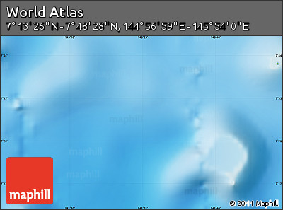 Physical Map of the Area around 7° 30' 57" N, 145° 25' 30" E