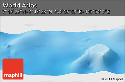 Physical Panoramic Map of the Area around 7° 30' 57" N, 145° 25' 30" E