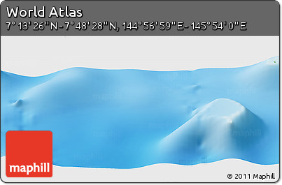Physical Panoramic Map of the Area around 7° 30' 57" N, 145° 25' 30" E