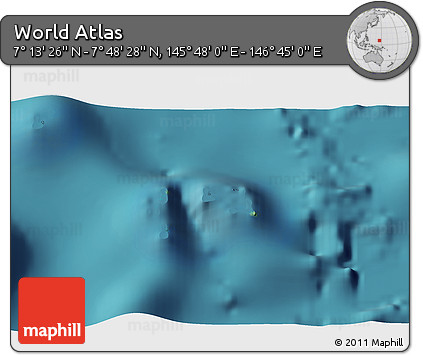 Satellite 3D Map of the Area around 7° 30' 57" N, 146° 16' 30" E