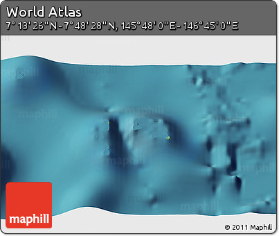 Satellite 3D Map of the Area around 7° 30' 57" N, 146° 16' 30" E