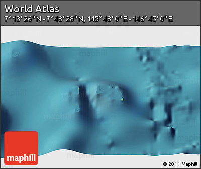 Satellite 3D Map of the Area around 7° 30' 57" N, 146° 16' 30" E