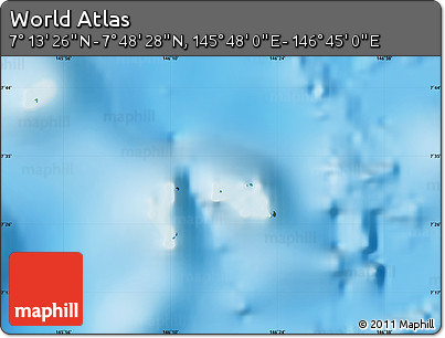 Physical Map of the Area around 7° 30' 57" N, 146° 16' 30" E