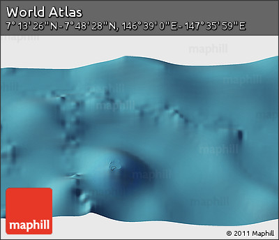 Satellite 3D Map of the Area around 7° 30' 57" N, 147° 7' 30" E
